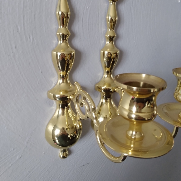 Baldwin Brass polished wall candleholders - Picture 8 of 16